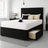 Venice Floor Standing Upholstered Divan Bed - Divan Beds with Headboard - Midas Beds